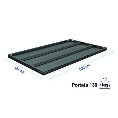 Ripiano a bulloni 100 x 60 cm (Confezione da 5 pezzi)